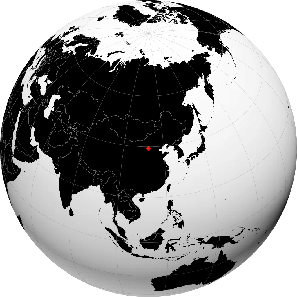 Shuozhou auf dem Globus