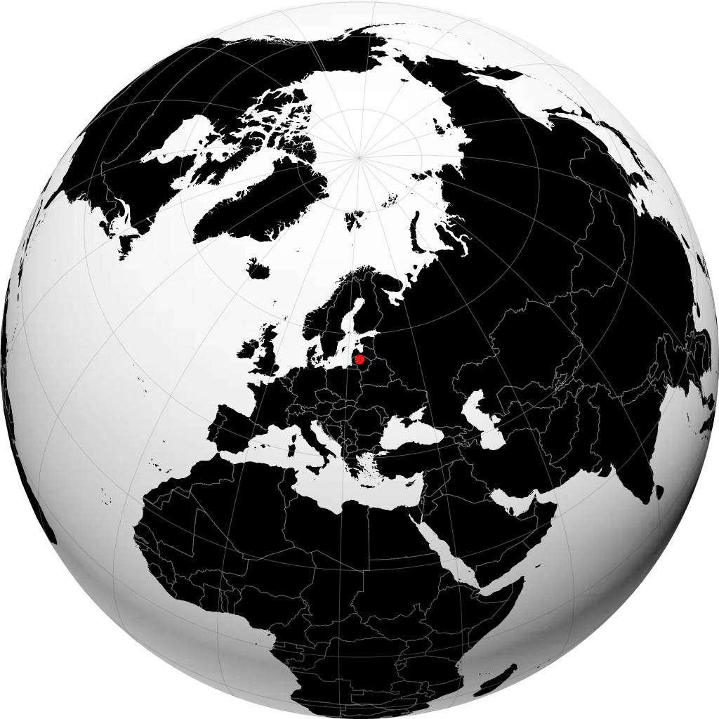Šiauliai auf dem Globus
