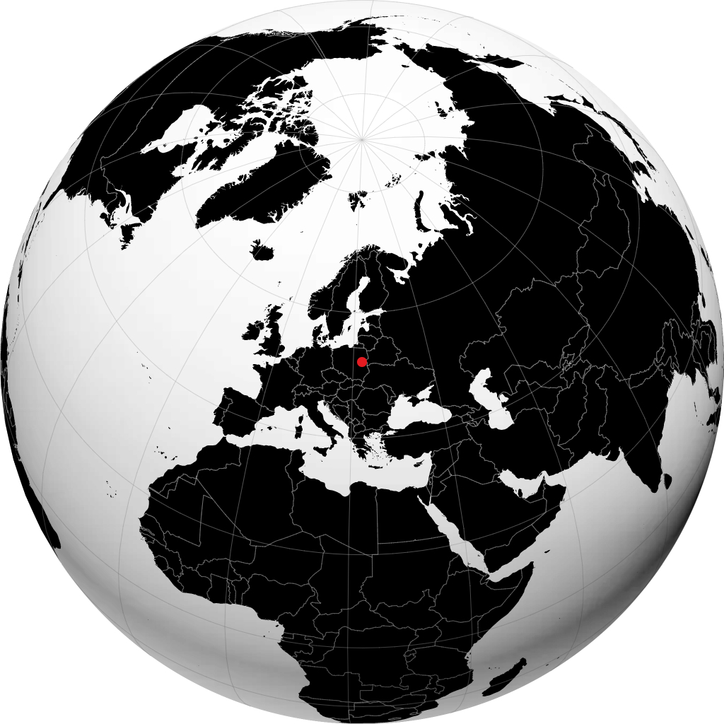 Siedlce auf dem Globus