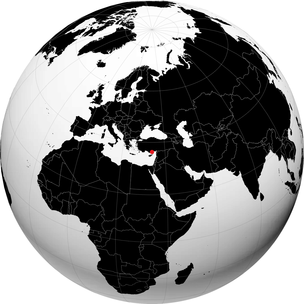 Silifke auf dem Globus