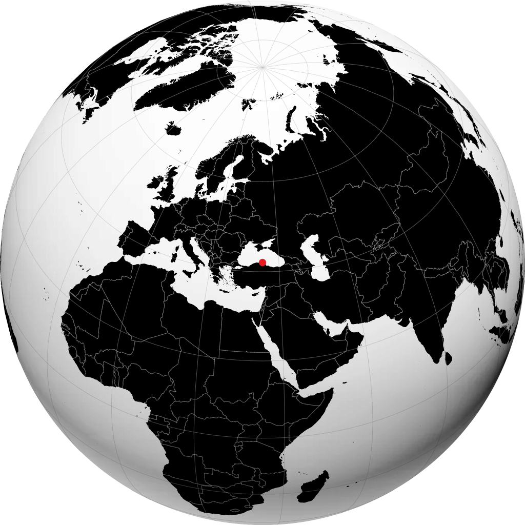Sinop auf dem Globus