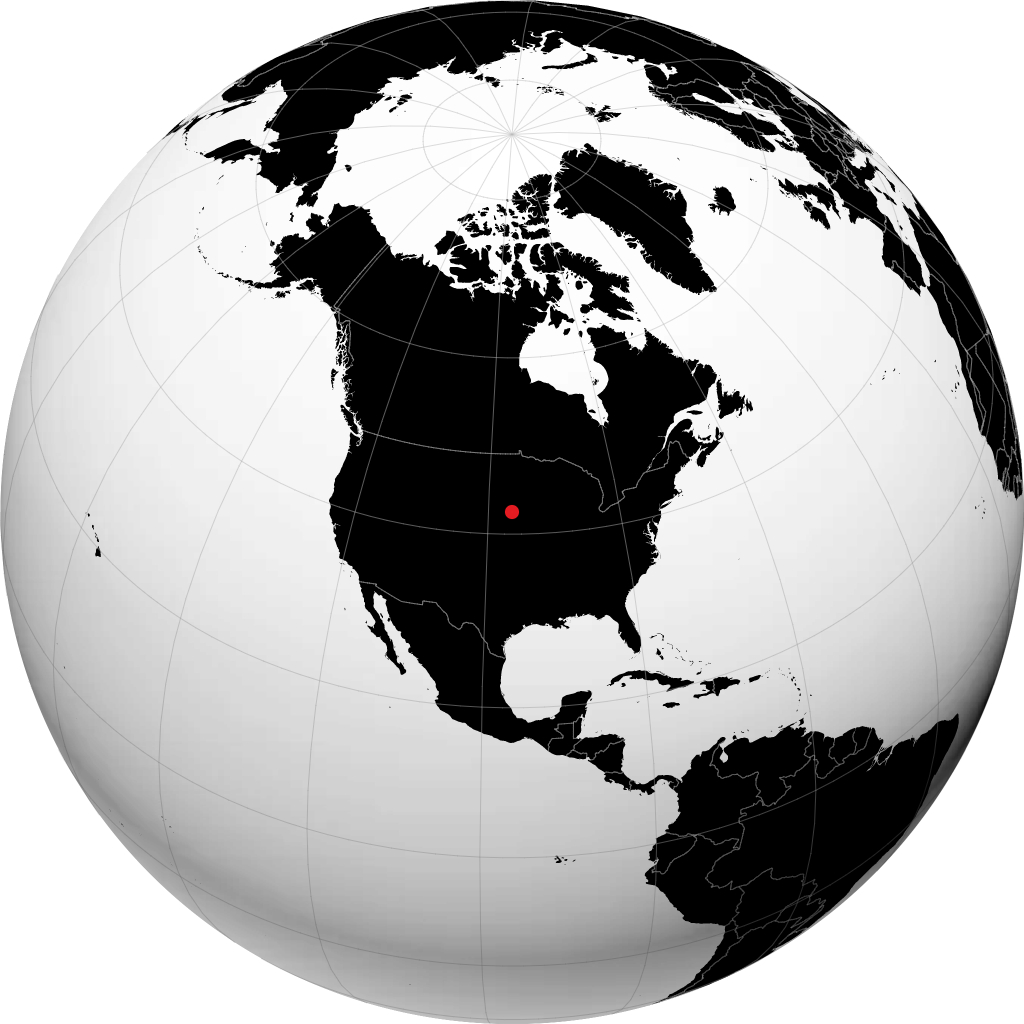 Sioux City auf dem Globus