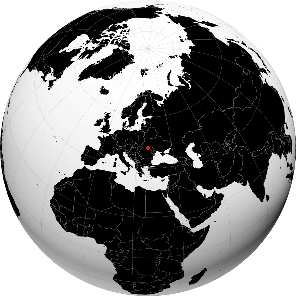 Siret auf dem Globus