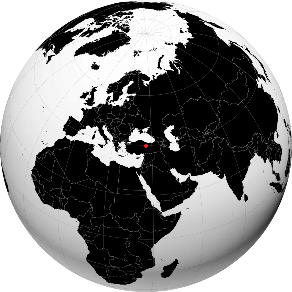 Sivas auf dem Globus