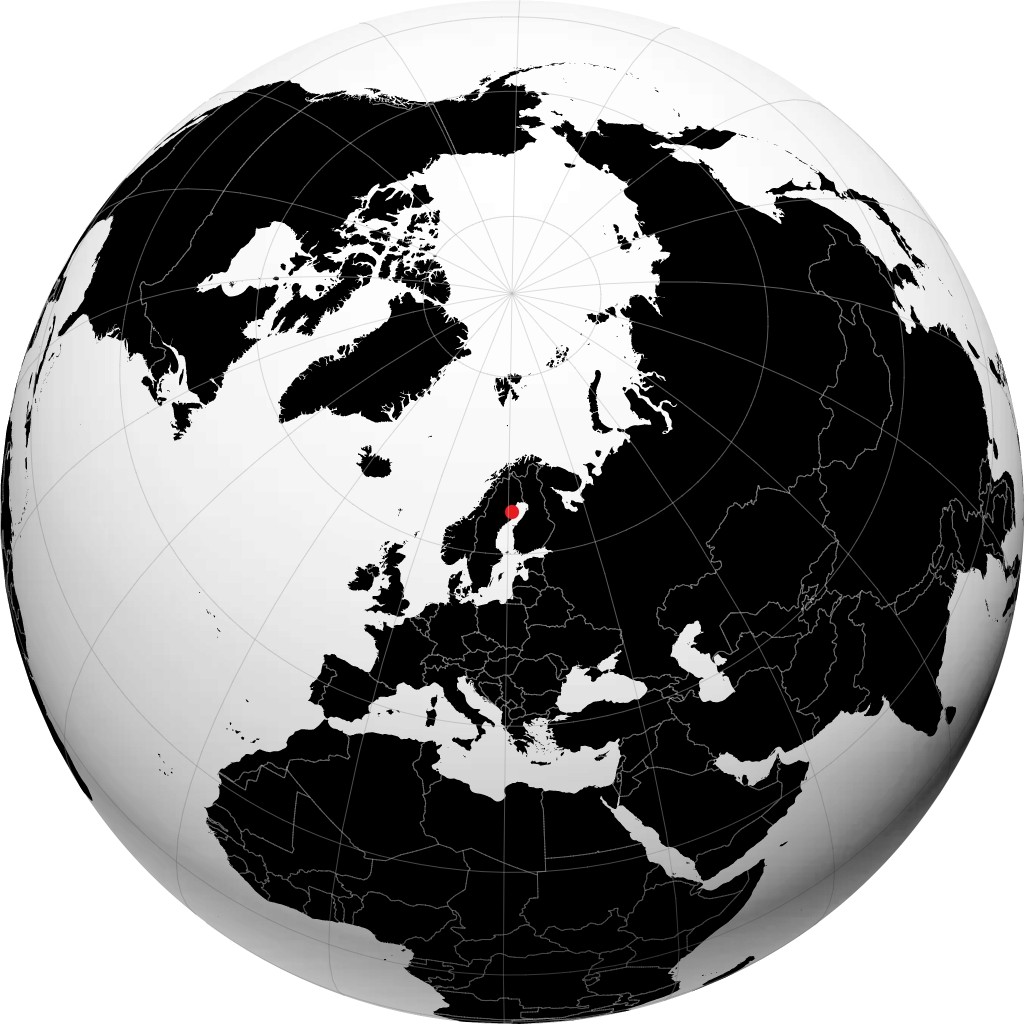 Skellefteå auf dem Globus