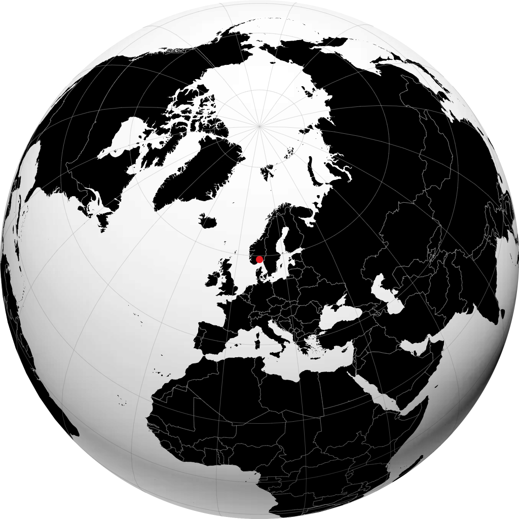 Skien auf dem Globus