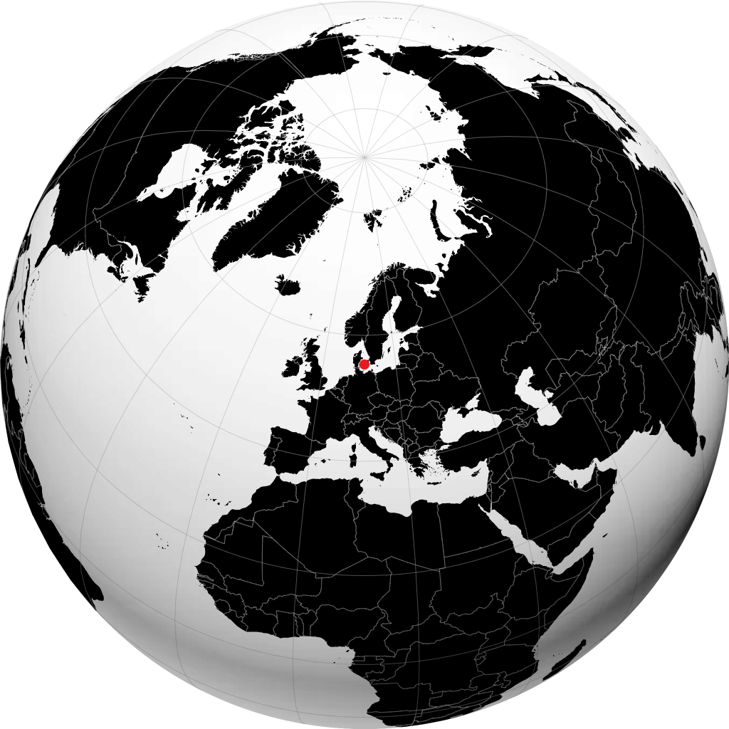 Slagelse auf dem Globus