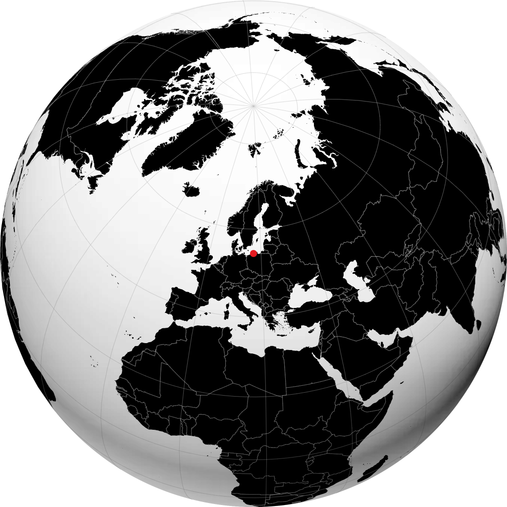 Stolp auf dem Globus