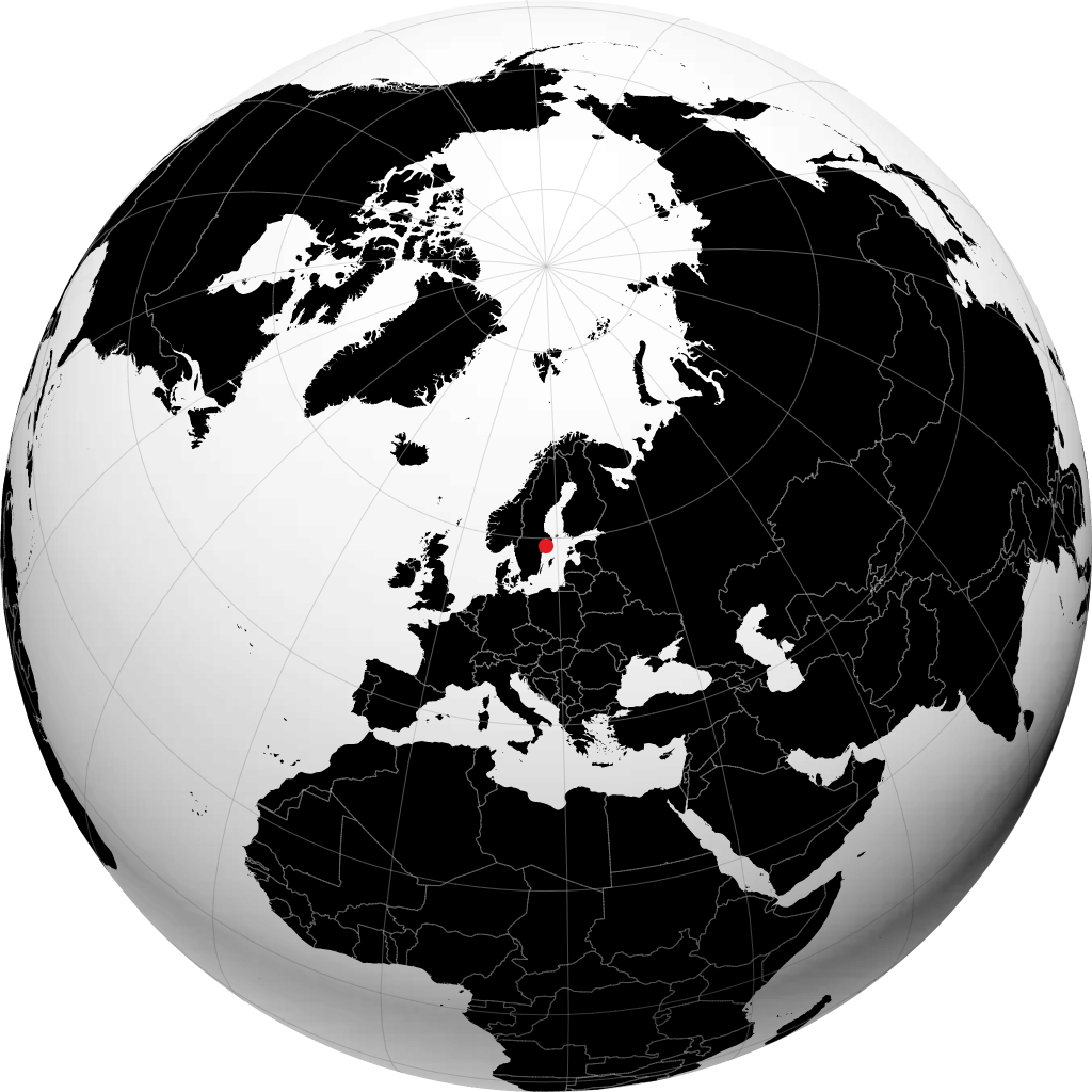 Södertälje auf dem Globus