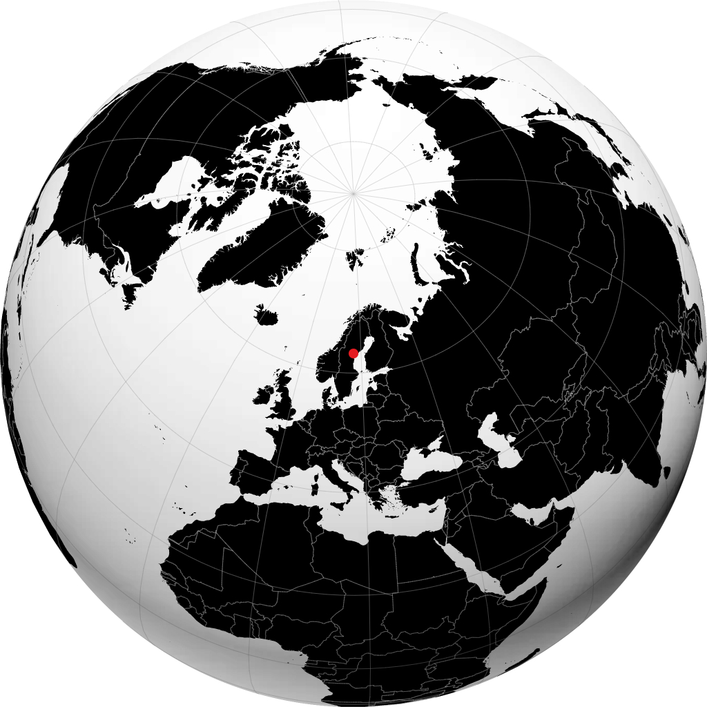 Solleftea auf dem Globus