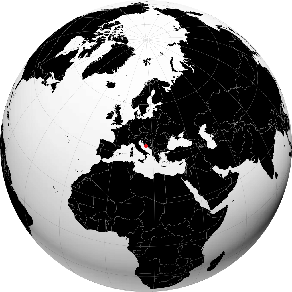 Split auf dem Globus