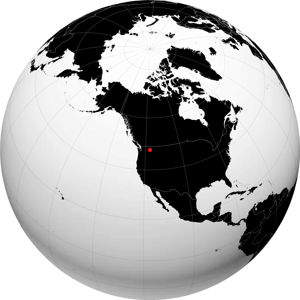 Spokane auf dem Globus