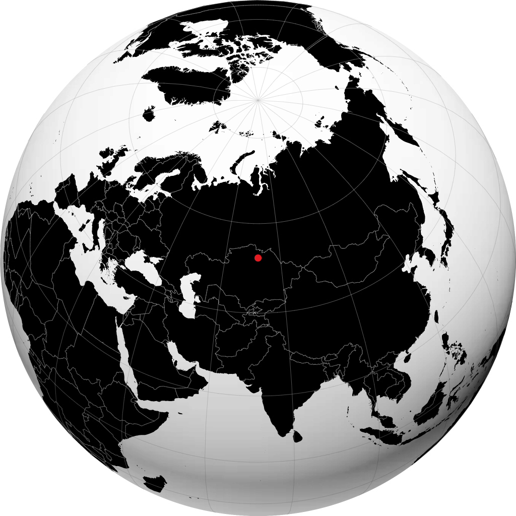 Stepnogorsk auf dem Globus