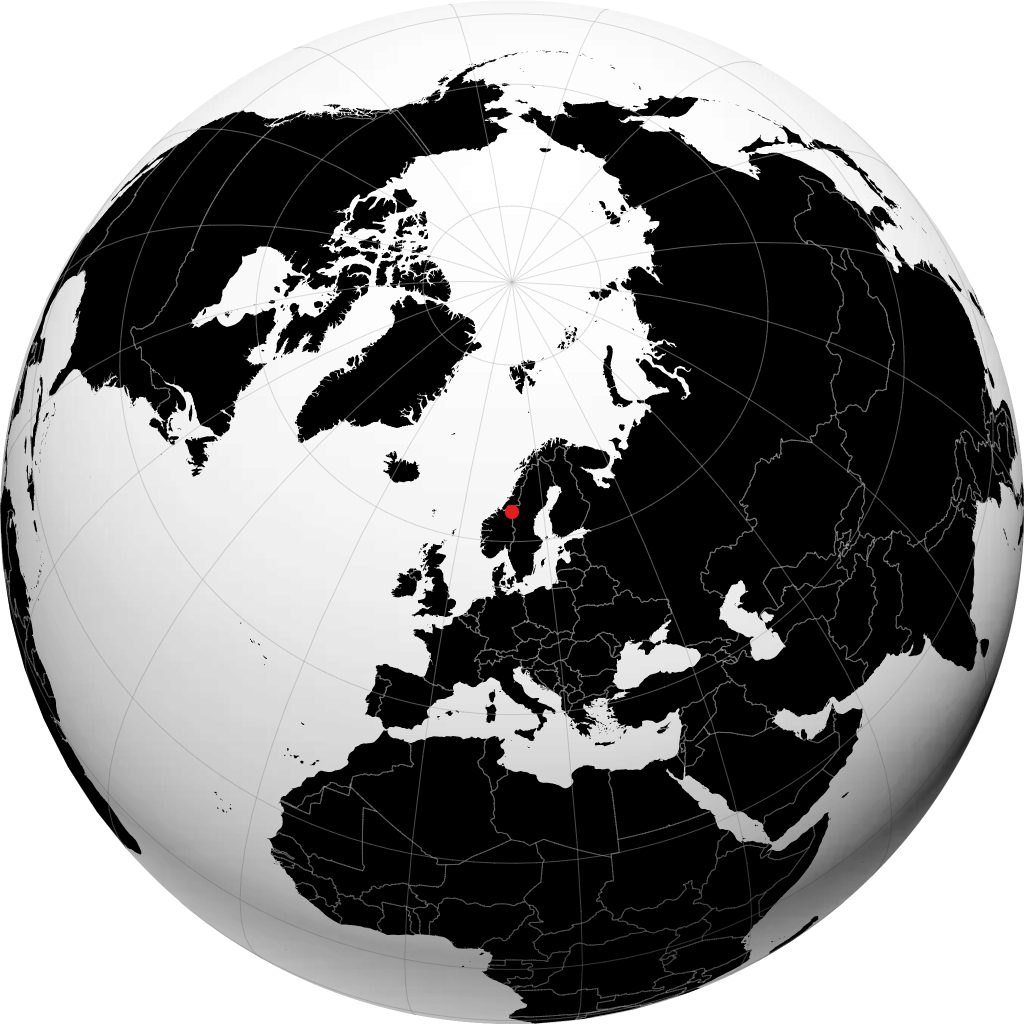 Storlien auf dem Globus