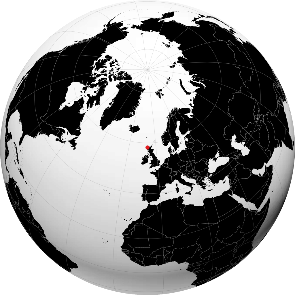 Stornoway auf dem Globus