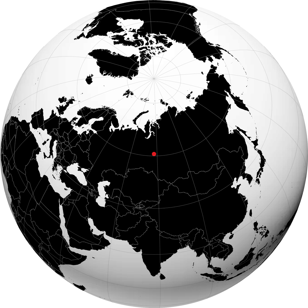Strezhevoy auf dem Globus