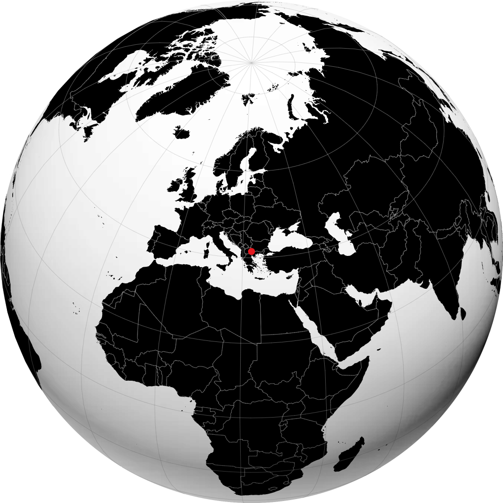 Strumica auf dem Globus