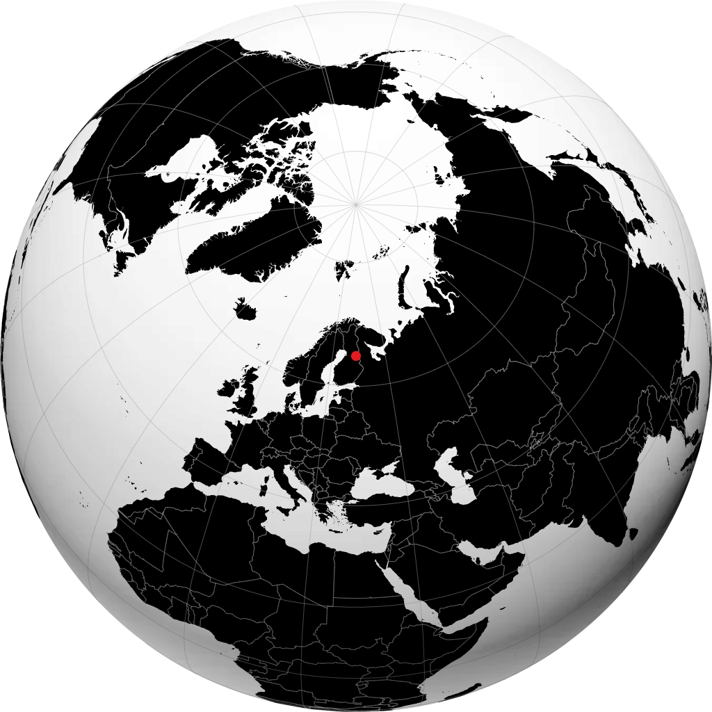Suomussalmi auf dem Globus