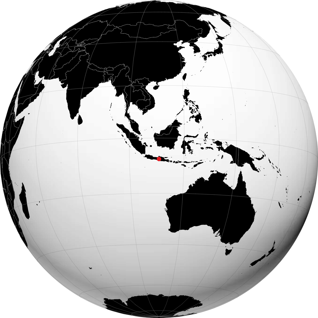 Surakarta auf dem Globus