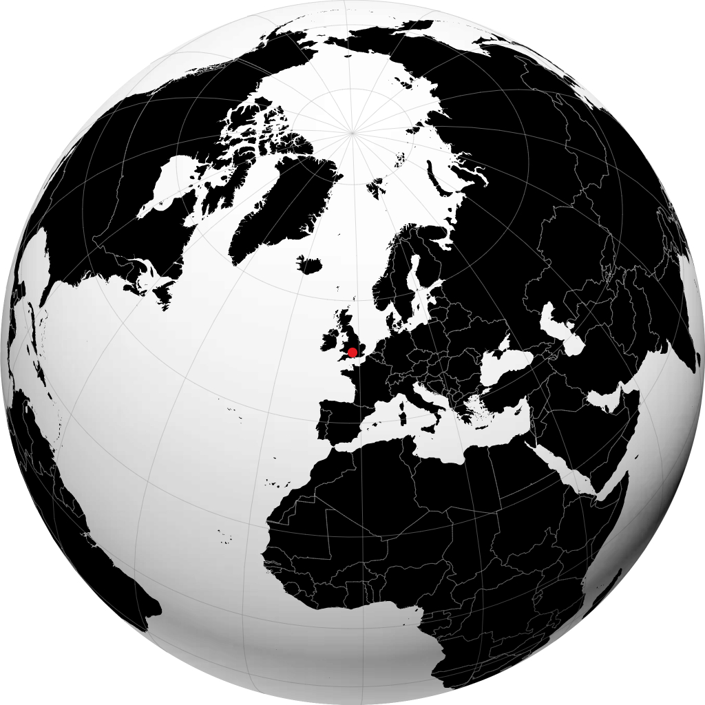 Swindon auf dem Globus