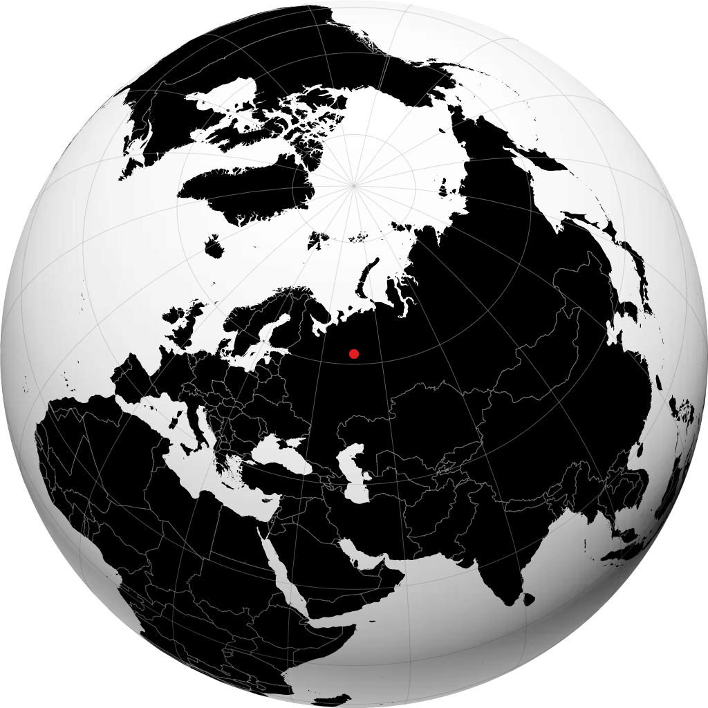Syktywkar auf dem Globus