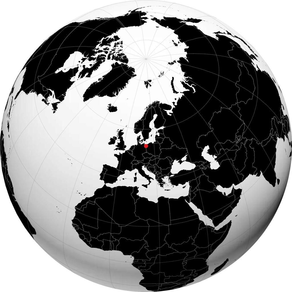 Stettin auf dem Globus