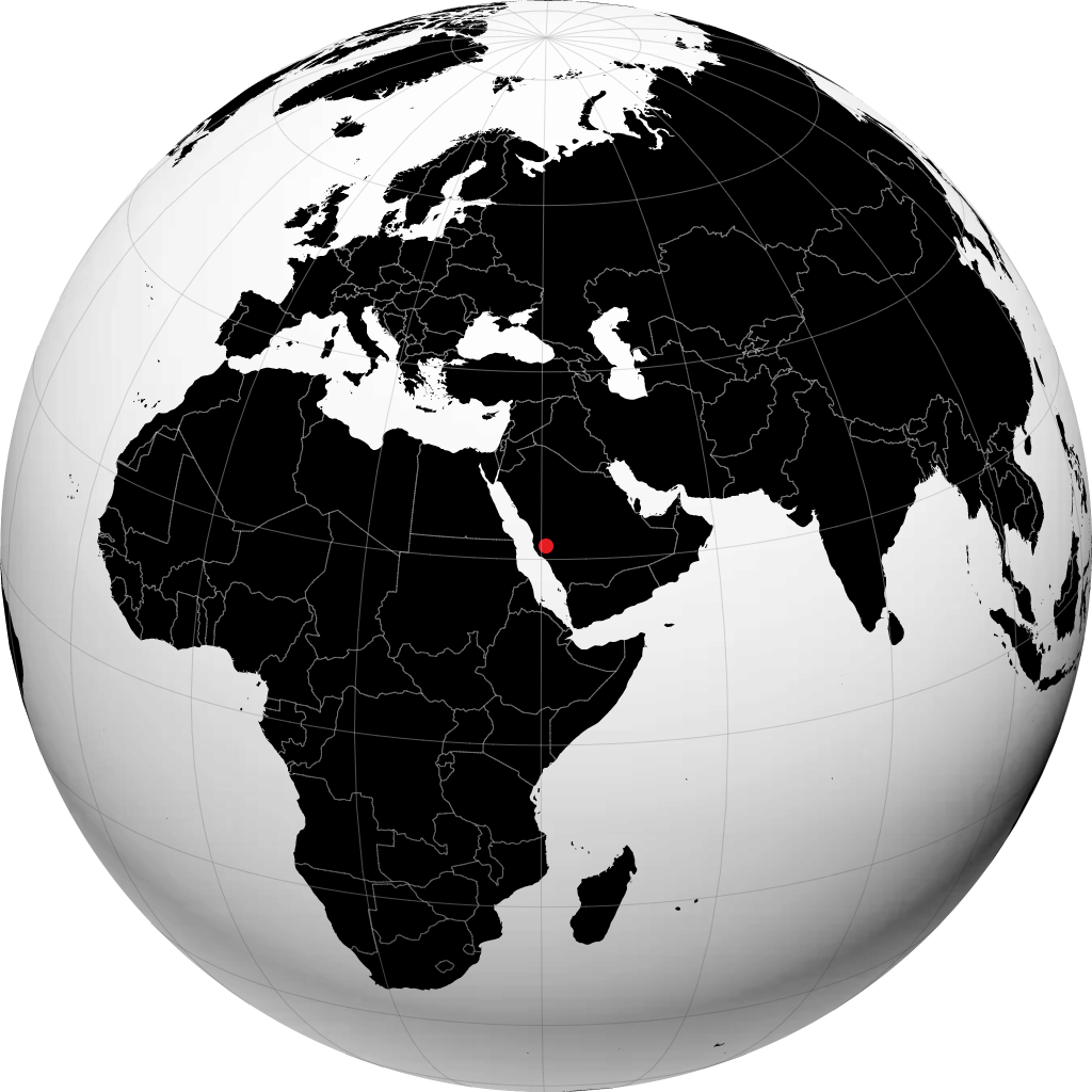 Taif auf dem Globus