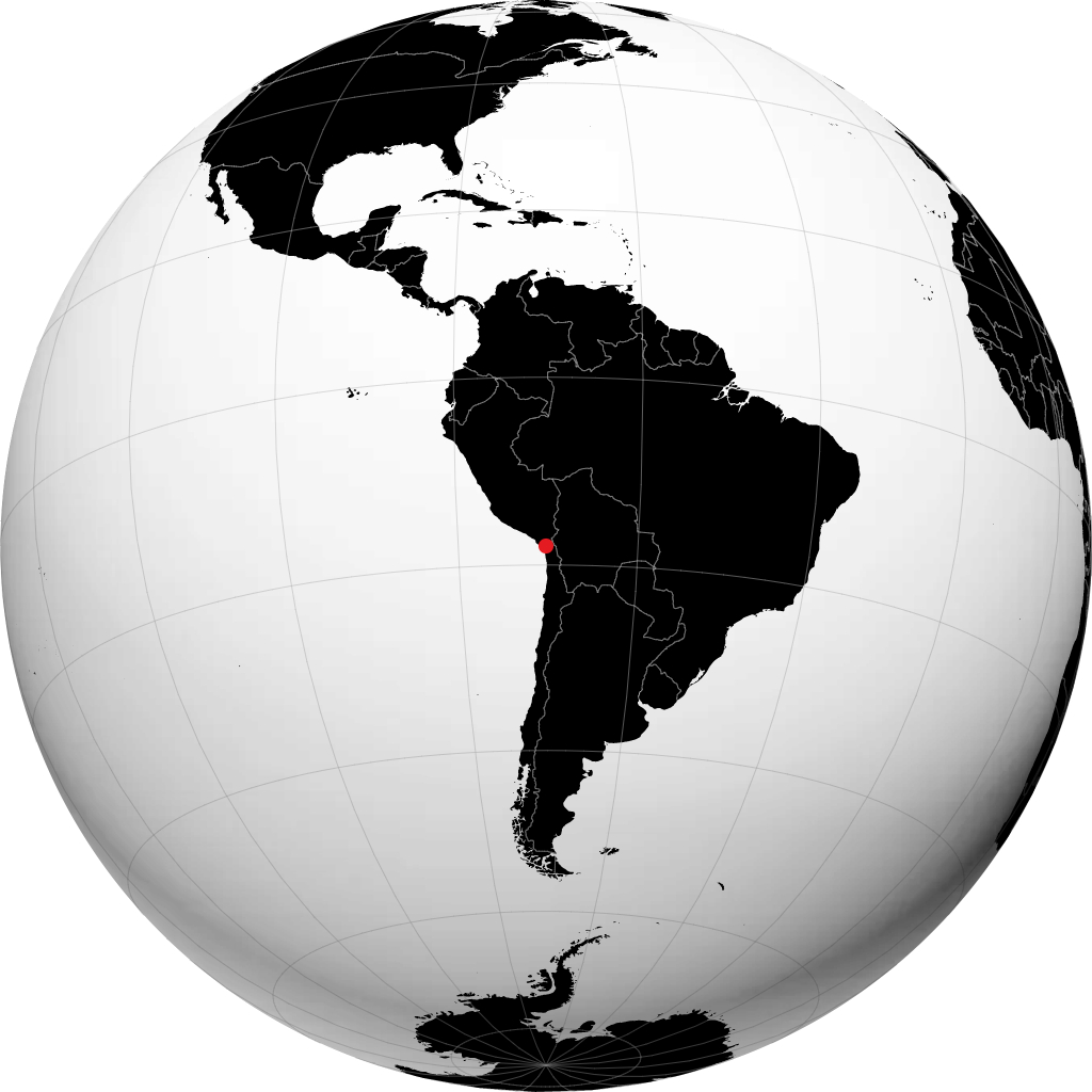 Tacna auf dem Globus
