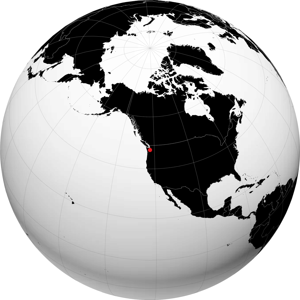 Tacoma auf dem Globus