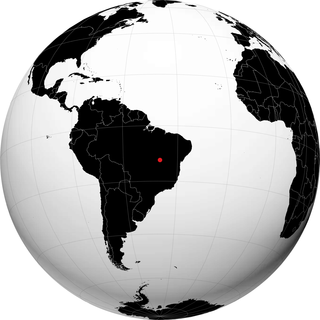 Taguatinga auf dem Globus