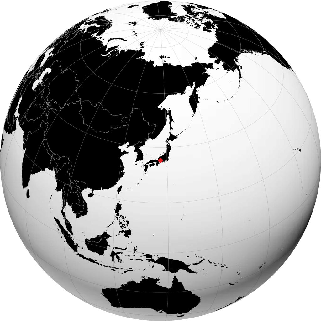 Tajimi auf dem Globus