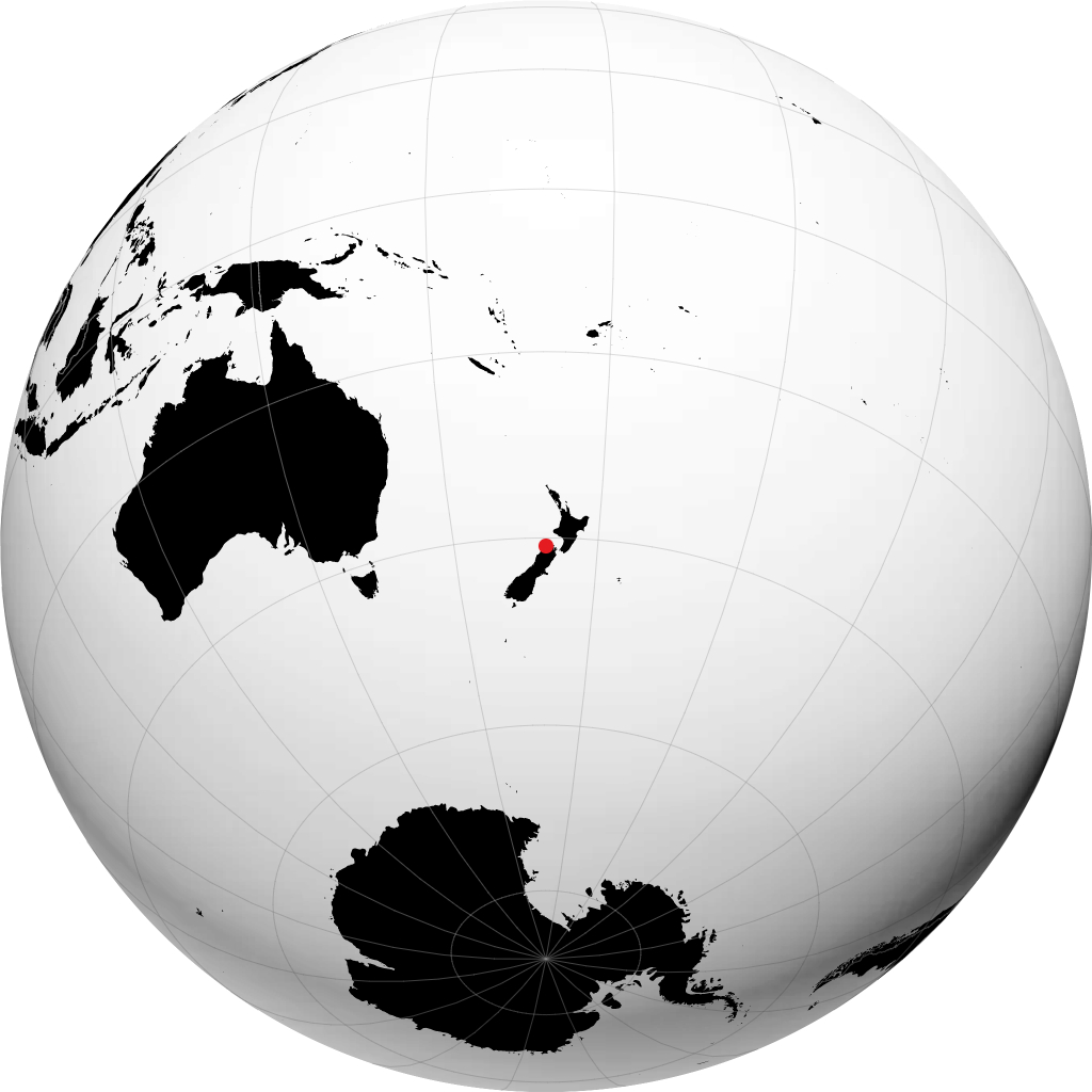 Takaka auf dem Globus