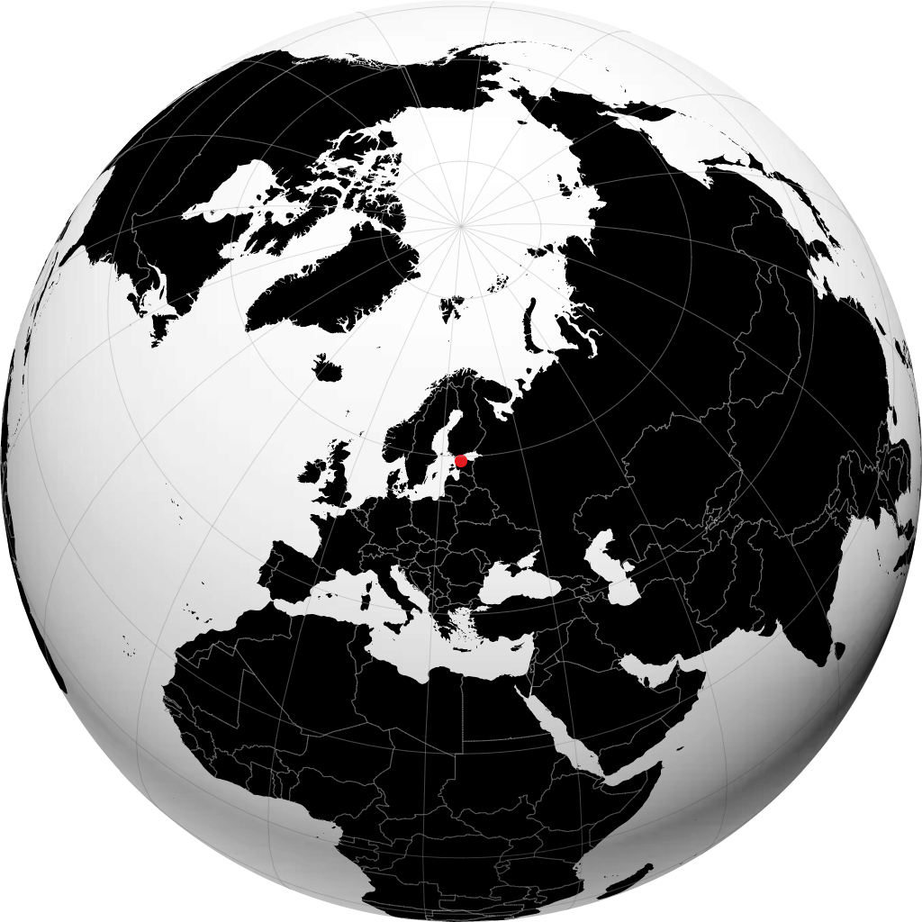 Tallinn auf dem Globus