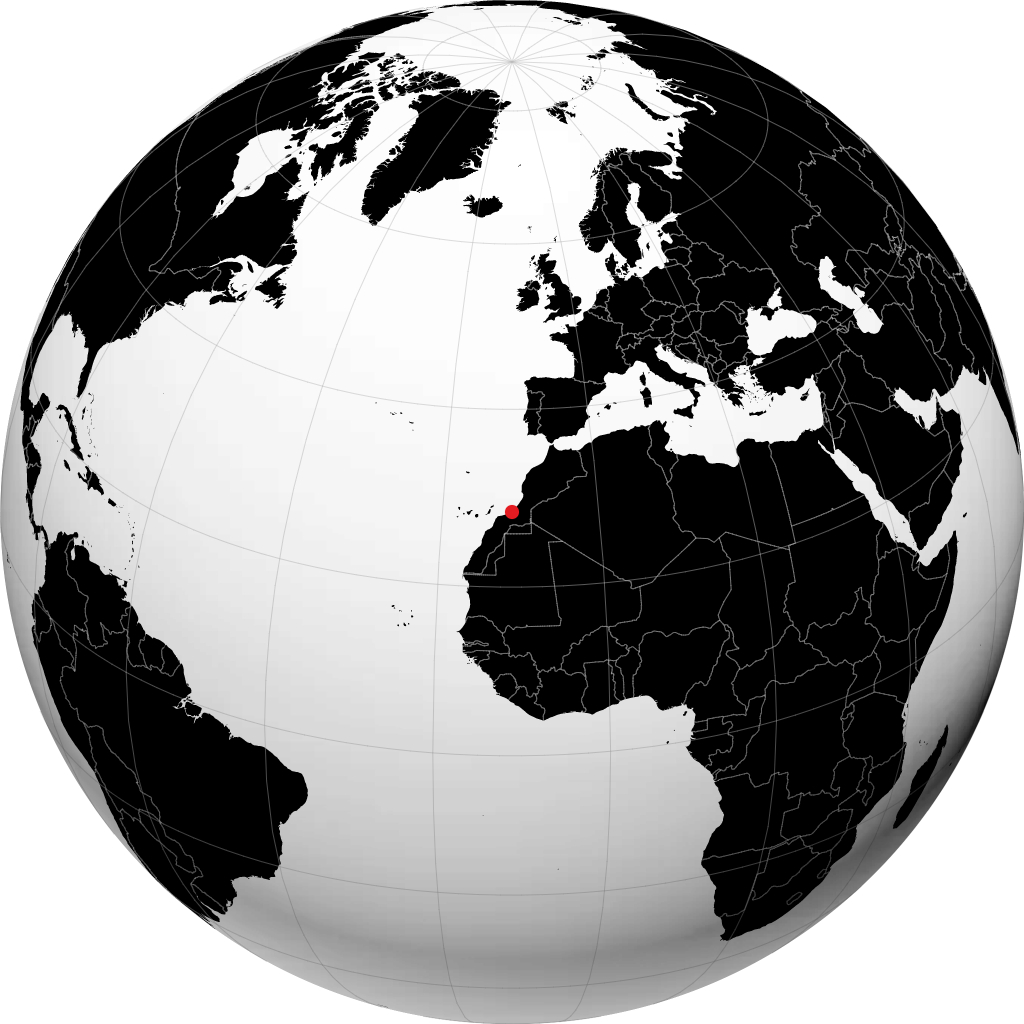 Tan-Tan auf dem Globus