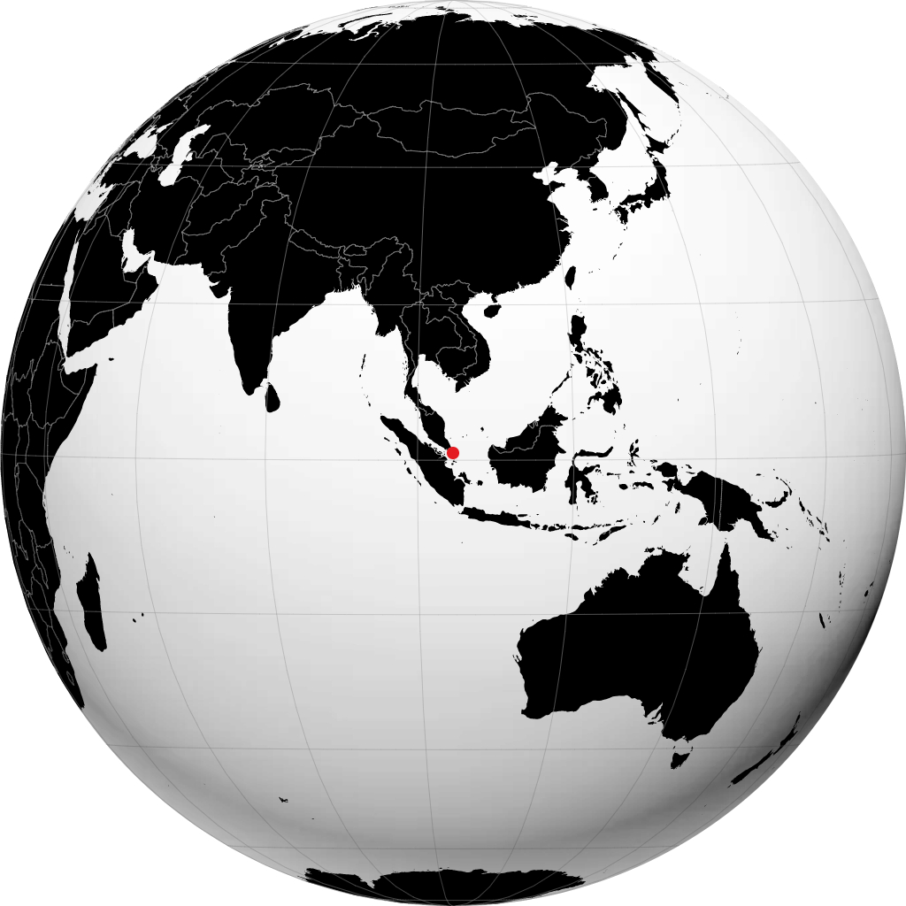 Tanjung Pinang auf dem Globus