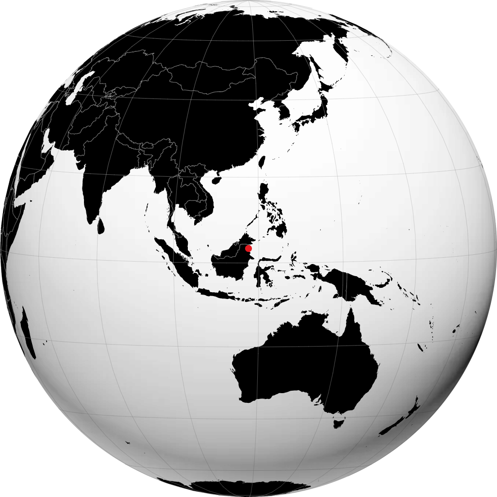 Tarakan auf dem Globus