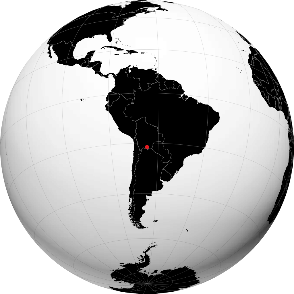 Tarija auf dem Globus