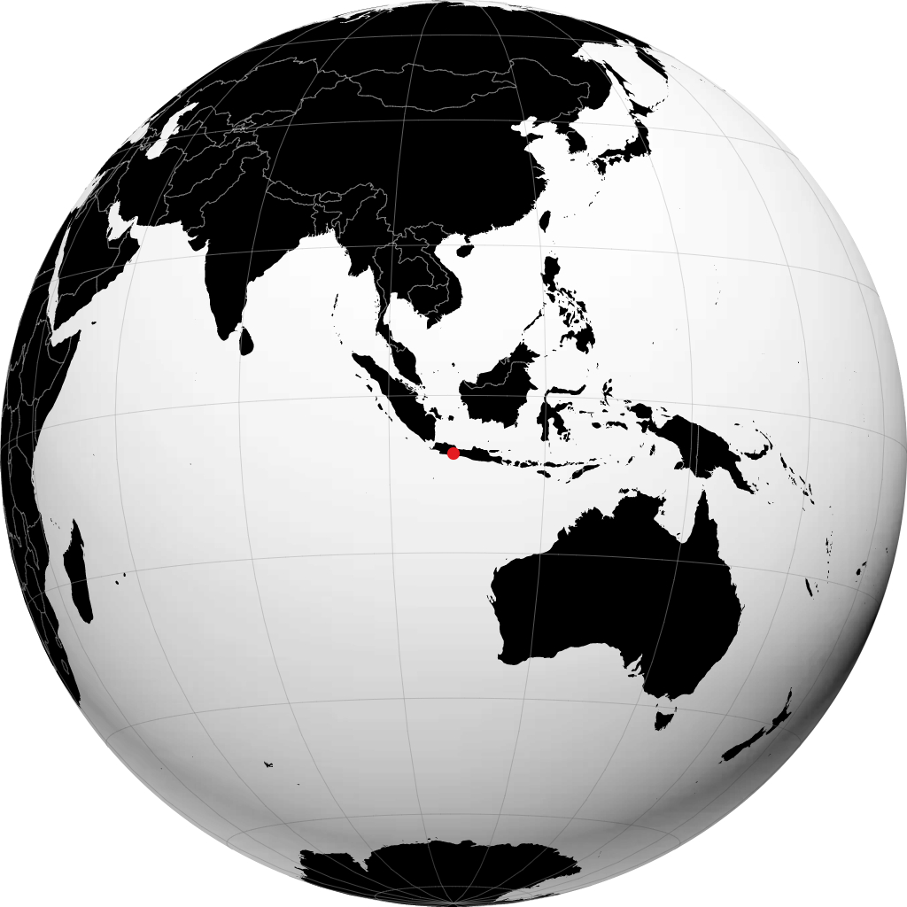 Tasikmalaya auf dem Globus