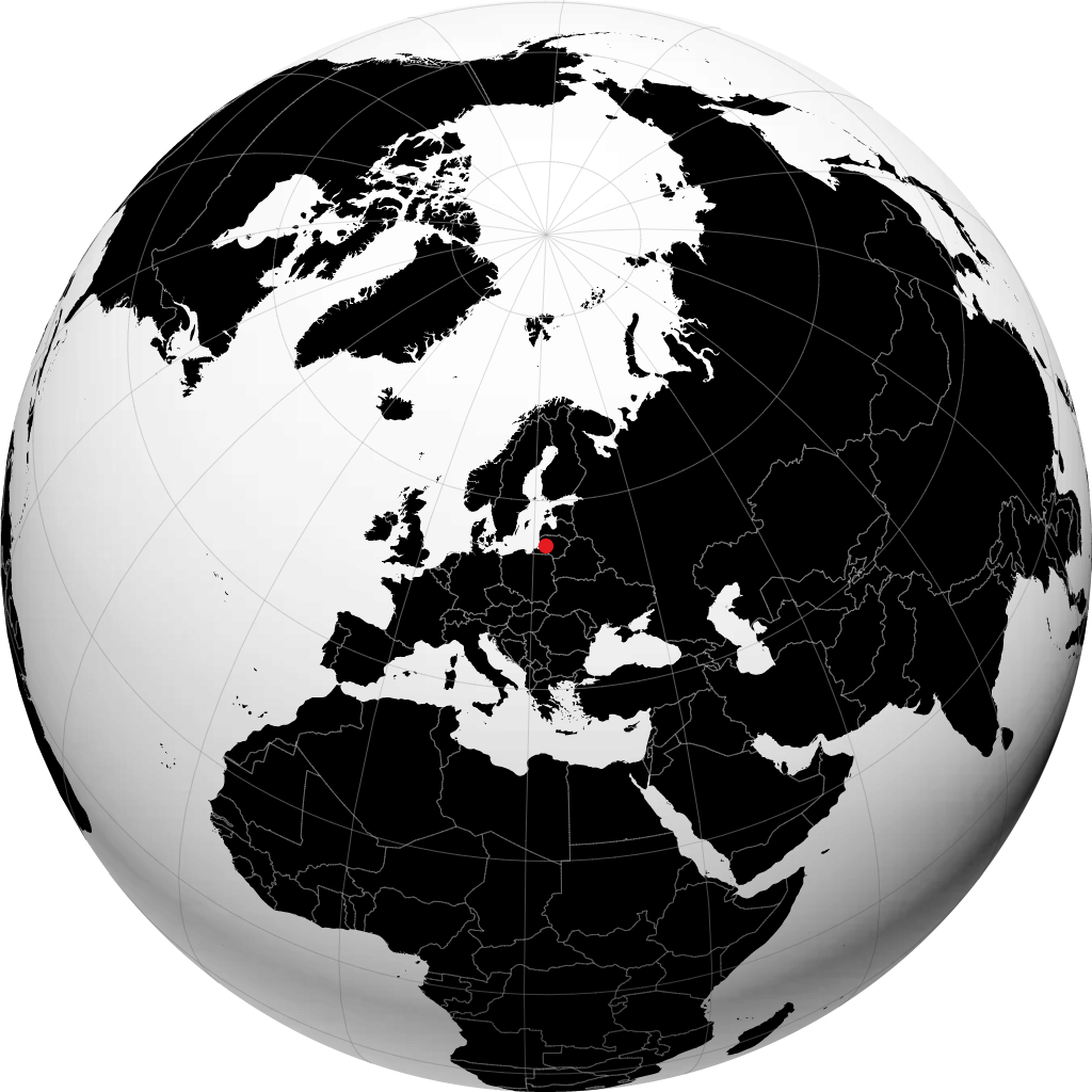 Tauragė auf dem Globus