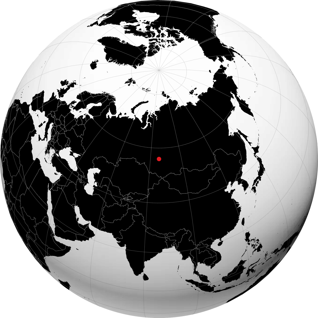 Taiga auf dem Globus