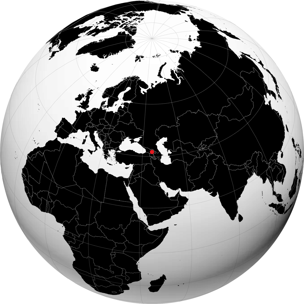 Tiflis auf dem Globus