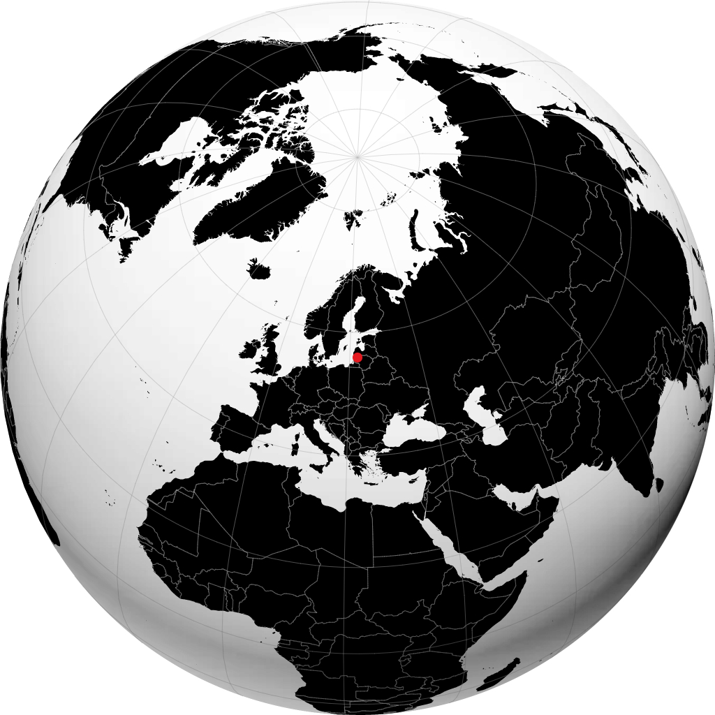 Telšiai auf dem Globus