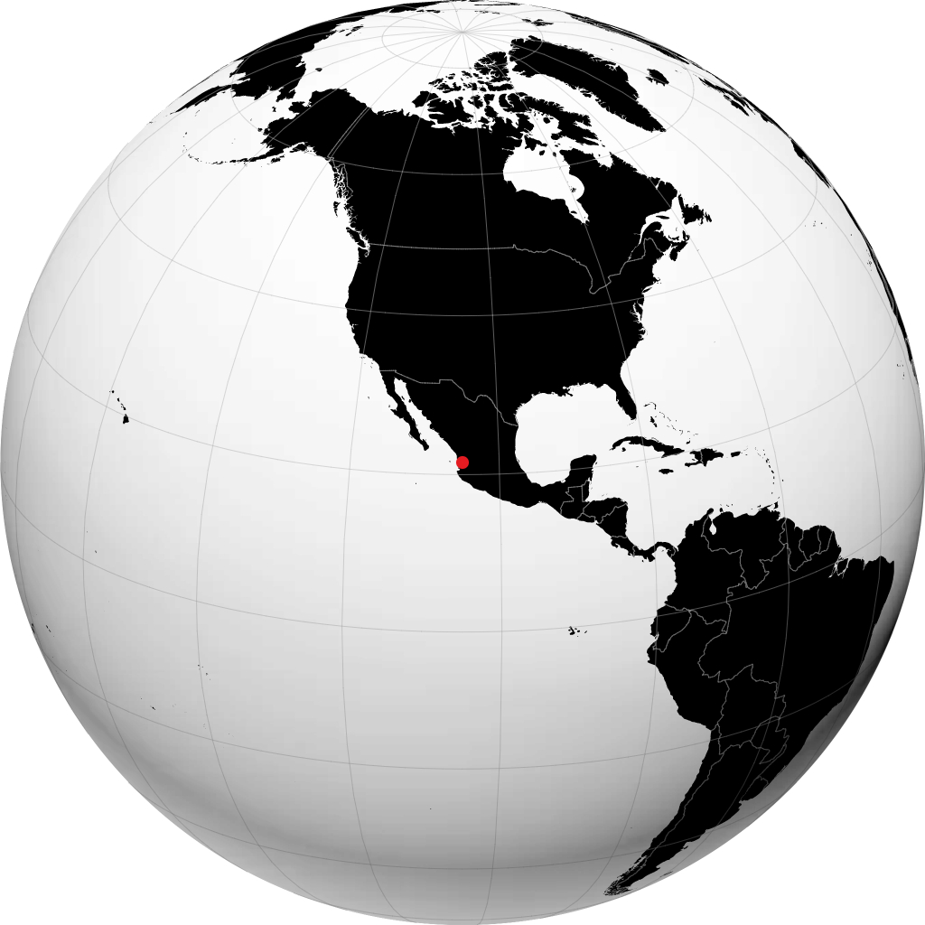 Tepic auf dem Globus