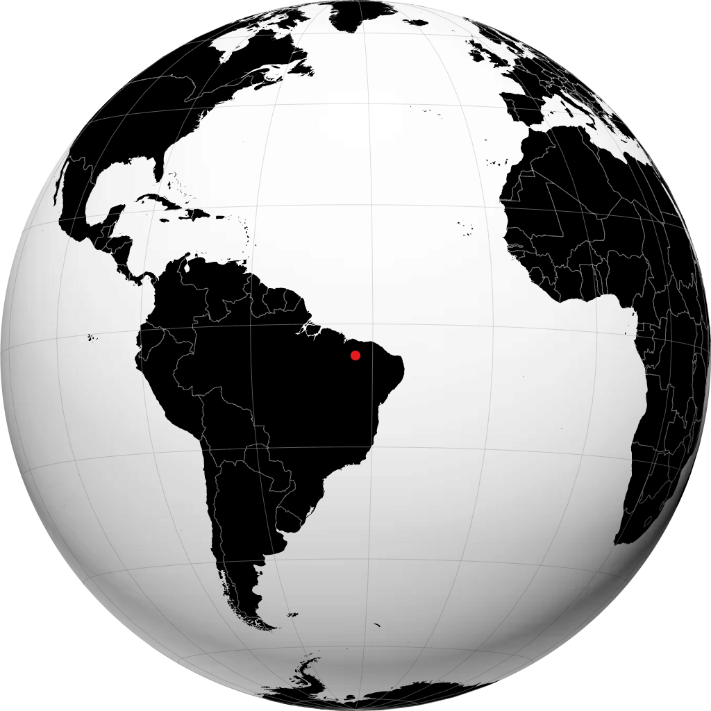 Teresina auf dem Globus