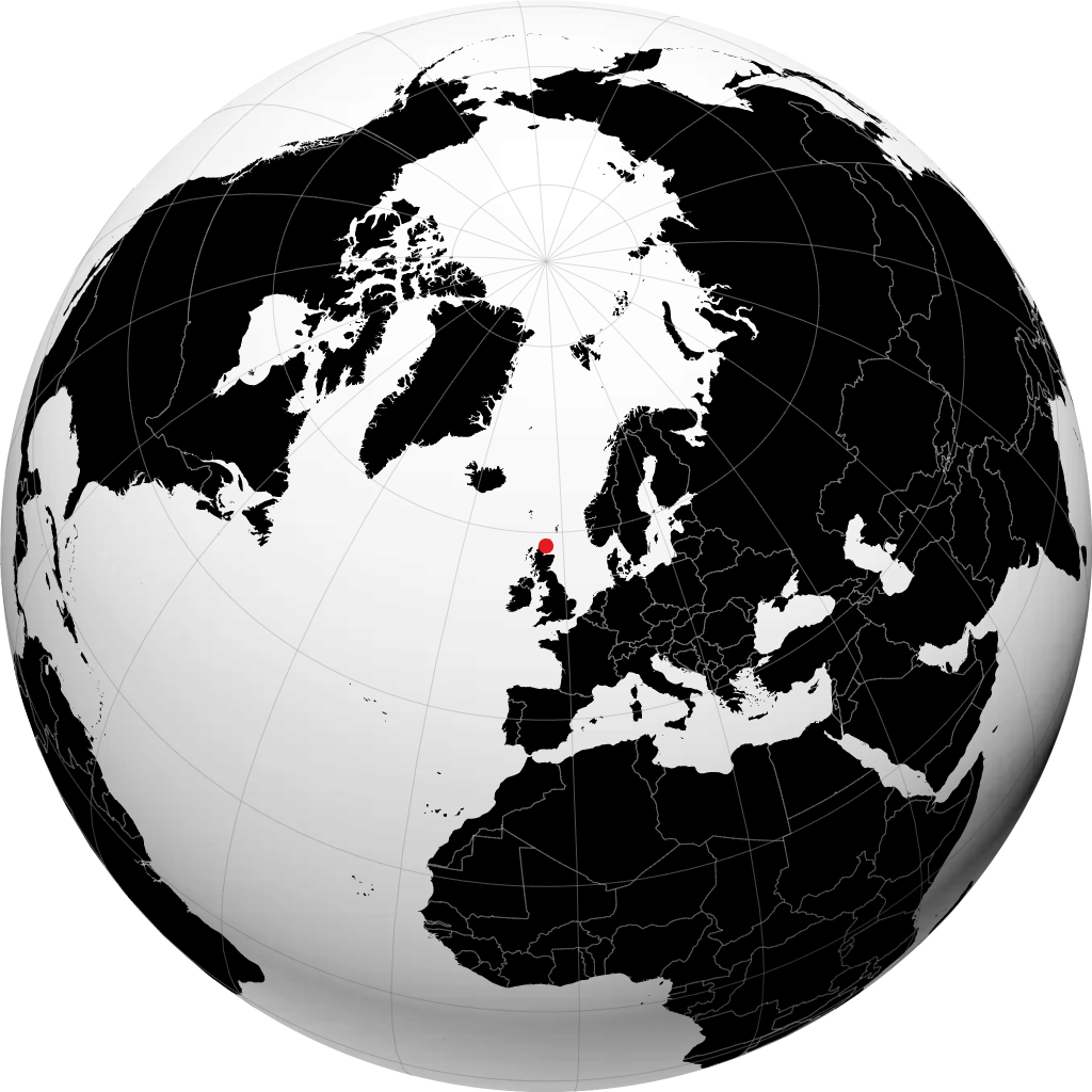 Thurso auf dem Globus