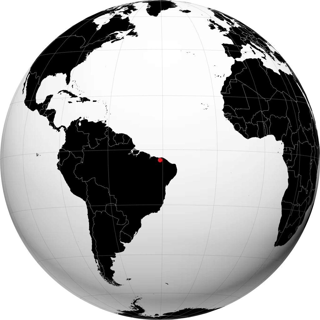 Tianguá auf dem Globus