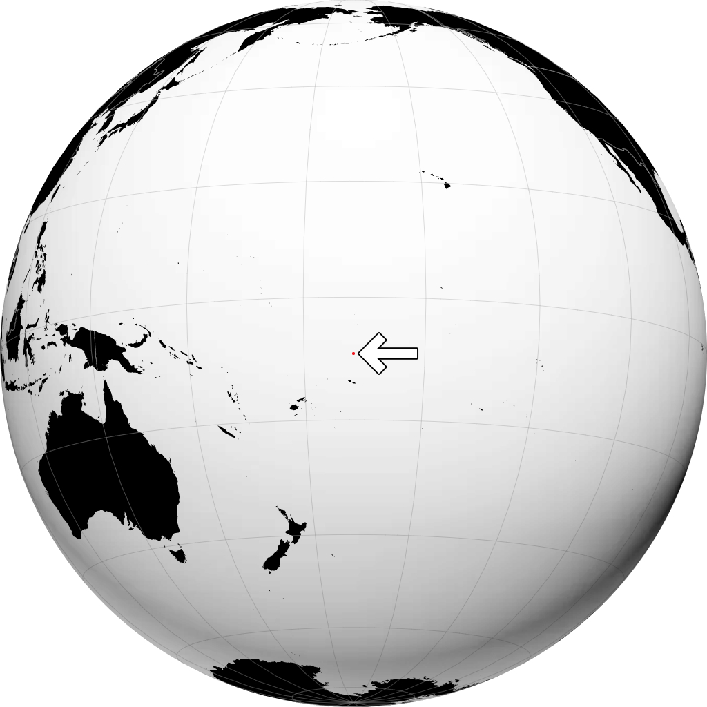 Tokelau auf dem Globus