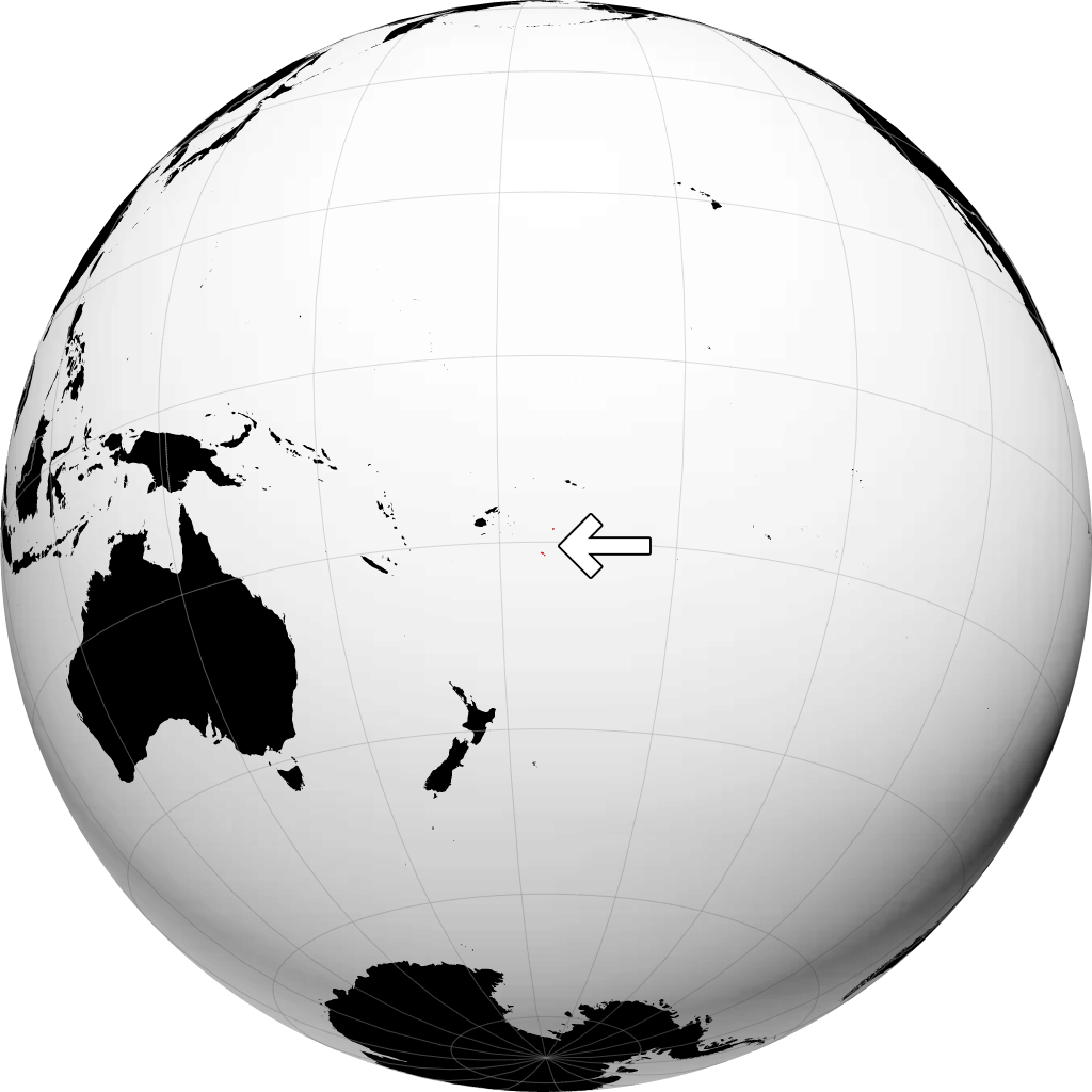 Tonga auf dem Globus