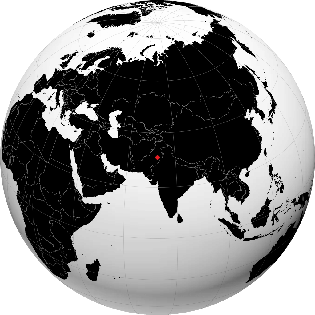 Toba Tek Singh auf dem Globus