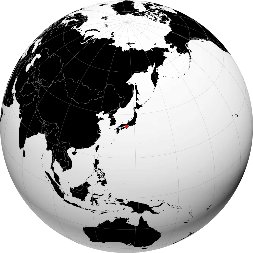 Tondabayashi auf dem Globus